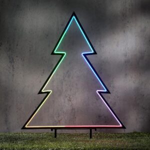 NEONINĖ EGLUTĖ 150 LED RGB NUOTOLINIO VALDYMO PULTAS 32 FUNKCIJOS LAIKMATIS 53x75CM LUCA 821532 - Image 2