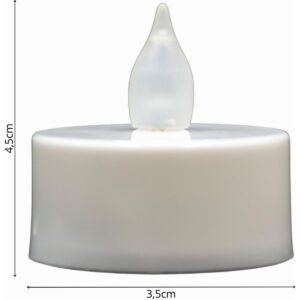 2 LED ARBATINIŲ ŽVAKIŲ RINKINYS SU LAIKMAČIU BALTAS 840933 - Image 6