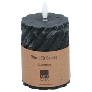 DEKORACINĖ LED ŽVAKĖ 75x100MM VAŠKINĖ JUODA 255729 - Image 4