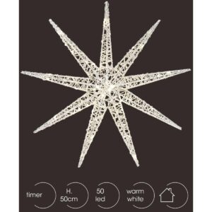 DEKORACINIS KABANTIS SNAIGĖS FORMOS PAPUOŠIMAS 50LED SIDABRINIS 212441 - Image 3