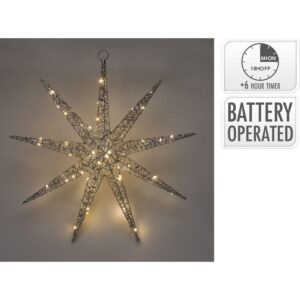 DEKORACINIS KABANTIS SNAIGĖS FORMOS PAPUOŠIMAS 50LED SIDABRINIS 212441 - Image 7