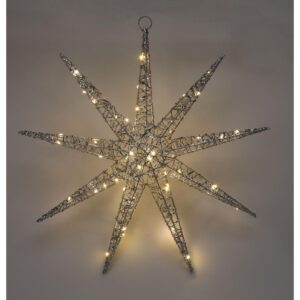 DEKORACINIS KABANTIS SNAIGĖS FORMOS PAPUOŠIMAS 50LED SIDABRINIS 212441 - Image 10