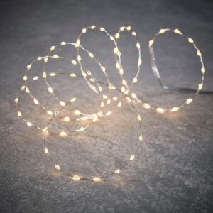 BATERIJOMIS MAITINAMA VIELINĖ GIRLIANDA 90 LED BALTA MIRKSINTI LUCA 853285