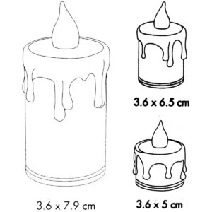 3 DEKORACJINIŲ LED ŽVAKIŲ RINKINYS, ŠILTA BALTA SPALVA 105675 - Image 3