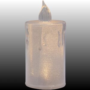 DEKORACINĖ ŽVAKĖ 10,5 CM SKAIDRI ŠILTA BALTA 1 LED 7621700 - Image 2