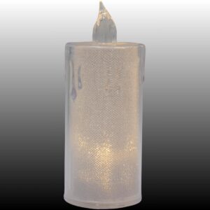 DEKORACINĖ ŽVAKĖ 12,5 CM SKAIDRI ŠILTA BALTA 1 LED 7622028 - Image 2