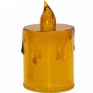 DEKORACINĖ ŽVAKĖ 8 CM AMBER ŠILTA BALTA 1 LED 7623278 - Image 2