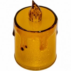 DEKORACINĖ ŽVAKĖ 8 CM AMBER ŠILTA BALTA 1 LED 7623278 - Image 3
