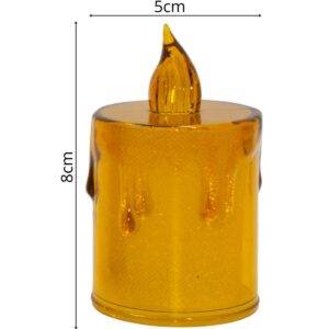 DEKORACINĖ ŽVAKĖ 8 CM AMBER ŠILTA BALTA 1 LED 7623278 - Image 4