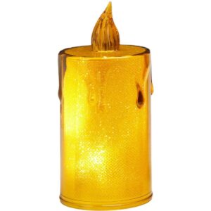 DEKORACINĖ ŽVAKĖ 8 CM AMBER ŠILTA BALTA 1 LED 7623278 - Image 6