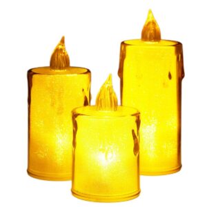 DEKORACINĖ ŽVAKĖ 8 CM AMBER ŠILTA BALTA 1 LED 7623278 - Image 7