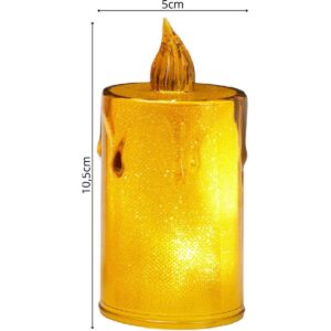DEKORACINĖ ŽVAKĖ 8 CM AMBER ŠILTA BALTA 1 LED 7623278 - Image 8