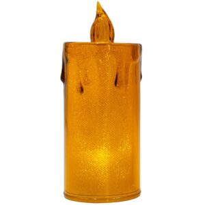 DEKORACINĖ ŽVAKĖ 10,5 CM AMBER ŠILTA BALTA 1 LED 7623308