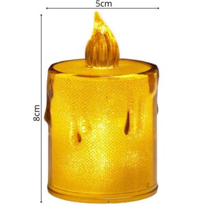 DEKORACINĖ ŽVAKĖ 10,5 CM AMBER ŠILTA BALTA 1 LED 7623308 - Image 8