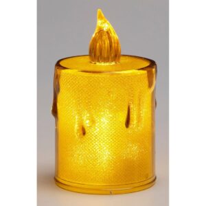 DEKORACINĖ ŽVAKĖ 10,5 CM AMBER ŠILTA BALTA 1 LED 7623308 - Image 9