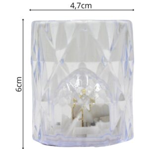 MINI DEKORACINĖ LEMPA 6 CM SKAIDRI ŠILTA BALTA 1 LED 782975 - Image 3