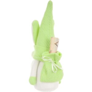 ŽALIAS NYKŠTUKAS ZUIKIS 20CM SU MAIŠELIU DOVANOMS VELYKINĖ DEKORACIJA 1052403 - Image 5