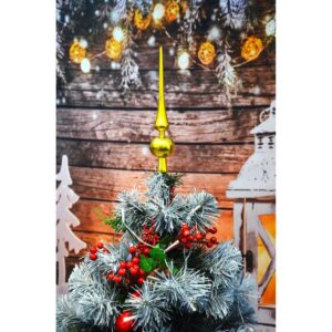 KALĖDINĖ EGLUTĖS VIRŠŪNĖ, AUKŠTIS 25CM, AUKSINĖ 1044187 - Image 6