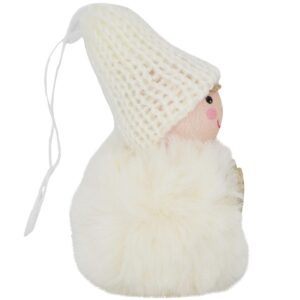 DEKORACINĖ LĖLĖ SU ŠIRDELE 8CM SU KEPURE IR KAILIUKU BALTA 1054926 - Image 4