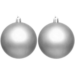DEKORACINIS PLASTIKINIS KALĖDŲ EGLUTĖS ŽAISLIUKAS SAUGUS 12VNT. SKERSMUO 60MM SIDABRINIS 7099318 - Image 4