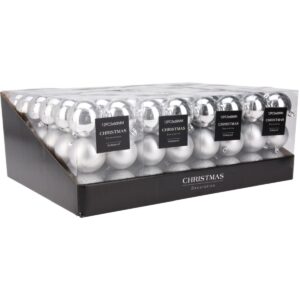 DEKORACINIS PLASTIKINIS KALĖDŲ EGLUTĖS ŽAISLIUKAS SAUGUS 12VNT. SKERSMUO 60MM SIDABRINIS 7099318 - Image 7