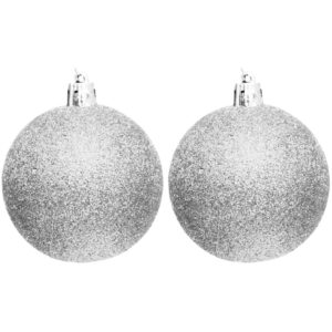 DEKORACINIS PLASTIKINIS KALĖDŲ EGLUTĖS ŽAISLIUKAS SAUGUS 12VNT. SKERSMUO 60MM SIDABRINIS 7099318 - Image 9