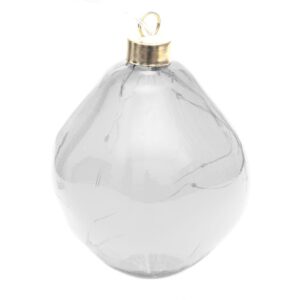 STIKLINIS KALĖDŲ EGLUTĖS ŽAISLIUKAS LAŠO FORMOS LED 10CM SILVER 209793 - Image 8