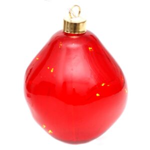 STIKLINIS KALĖDŲ ŽAISLIUKAS LAŠO FORMOS LED 10CM RAUDONAS 209878 - Image 3