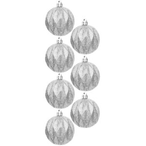 DEKORACINIS PLASTIKINIS KALĖDŲ EGLUTĖS ŽAISLIUKAS 6CM RINKINYS 35 VNT. SIDABRINIS 7093798 - Image 3