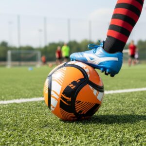 FUTBOLO KAMUOLYS ENERO 6 PLOKŠČIŲ ORANŽINIS-JUODAS 2 DYDŽIO 1076263 - Image 8