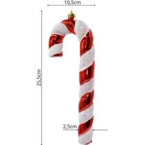 PLASTIKINIS KALĖDINIS ŽAISLIUKAS FORMA SAUGUS CUKRAUS LAZDELĖS 2VNT. MICA 925759 - Image 4