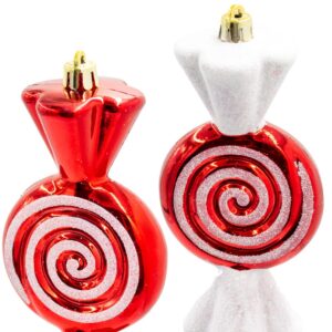 PLASTIKINIS KALĖDINIS ŽAISLIUKAS FORMA SALDUMYNAMS SAUGUS 4VNT MICA 925834 - Image 2