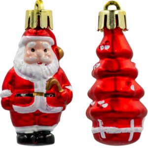 PLASTIKINIS KALĖDŲ EGLUTĖS ŽAISLIUKAS FORMA SAUGUS SENIS ŠALTIS EGLUTĖ 10VNT MICA 925841 - Image 2