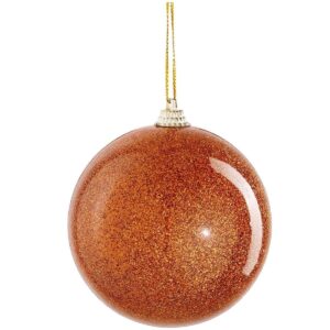 SAUGUS PLASTIKINIS KALĖDŲ EGLUTĖS ŽAISLIUKAS 8CM MICA ORANŽINIS 263255 - Image 2