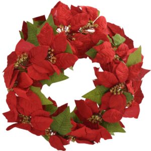 DEKORACINIS VAINIKAS 45 CM KALĖDINĖ ŽVAIGŽDĖ POINSETIJA 530200