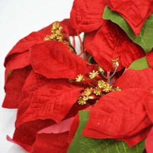 DEKORACINIS VAINIKAS 45 CM KALĖDINĖ ŽVAIGŽDĖ POINSETIJA 530200 - Image 9