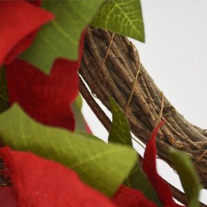DEKORACINIS VAINIKAS 45 CM KALĖDINĖ ŽVAIGŽDĖ POINSETIJA 530200 - Image 10