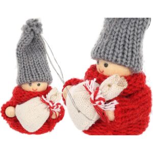 DEKORACINĖ LĖLĖ SU MAIŠELIU RAUDONA GIRL 7,5CM 1038568