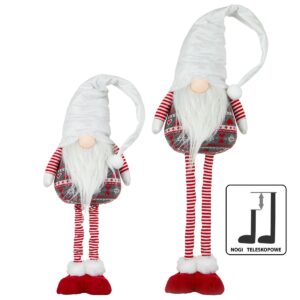 NYKŠTUKAS GNOMAS SU TELESKOPINĖMIS KOJOMIS BALTAS 80-115CM 1041506 - Image 3