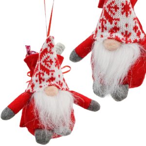 DEKORACINIS KALĖDŲ SENELIS SU DOVANŲ MAIŠELIU 15CM RAUDONAS 1044477