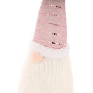 DEKORACINIS NYKŠTUKAS SHINY SANTA 38+20CM ROŽINIS 1045139 - Image 6