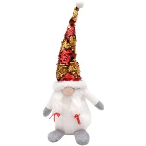 DEKORACINIS NYKŠTUKAS GNOMAS SU MAGIŠKAIS BLIZGUČIAIS 35CM BALTAS 1044873 - Image 2