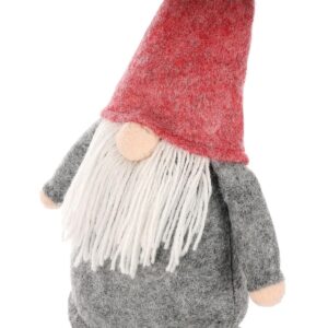 DEKORACINIS NYKŠTUKAS GNOMAS SU TELESKOPINĖMIS KOJOMIS 64-79CM PILKAS 1047973 - Image 4