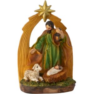 KALĖDINĖ BETLIEJAUS SCENA ŠVENTOJI ŠEIMA 13CM JUOZAPAS 1054759
