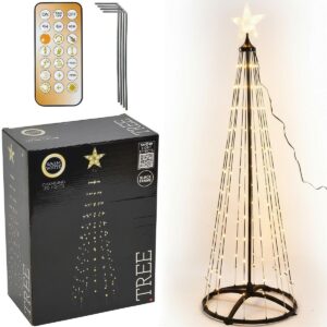 DEKORACINĖ EGLUTĖ 550LED ŠILTA BALTA 300CM BLACK 7666466