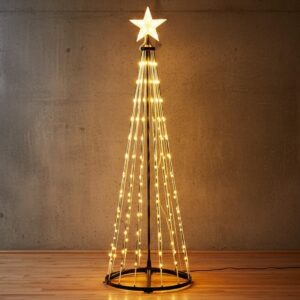 DEKORACINĖ EGLUTĖ 550LED ŠILTA BALTA 300CM BLACK 7666466 - Image 2
