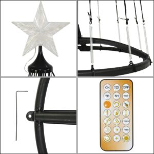 DEKORACINĖ EGLUTĖ 550LED ŠILTA BALTA 300CM BLACK 7666466 - Image 3