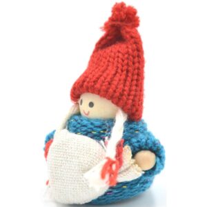 DEKORACINĖ LĖLĖ SU MAIŠELIU MĖLYNA GIRL 7,5CM 1044378 - Image 3