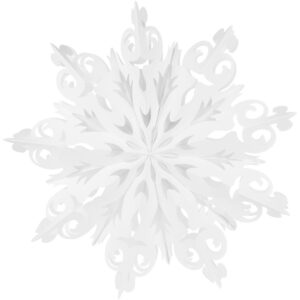 POPIERINĖ DEKORACIJA SNAIGĖ SKERSMUO 64 CM BALTA 1058078