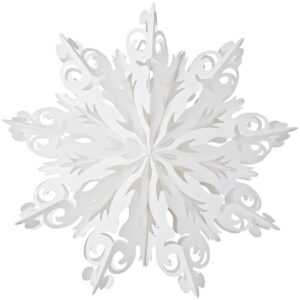 POPIERINĖ DEKORACIJA SNAIGĖ SKERSMUO 64 CM BALTA 1058078 - Image 6